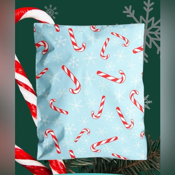 10 POLYMAILERS - CANDY CANE - Picture 1 of 2